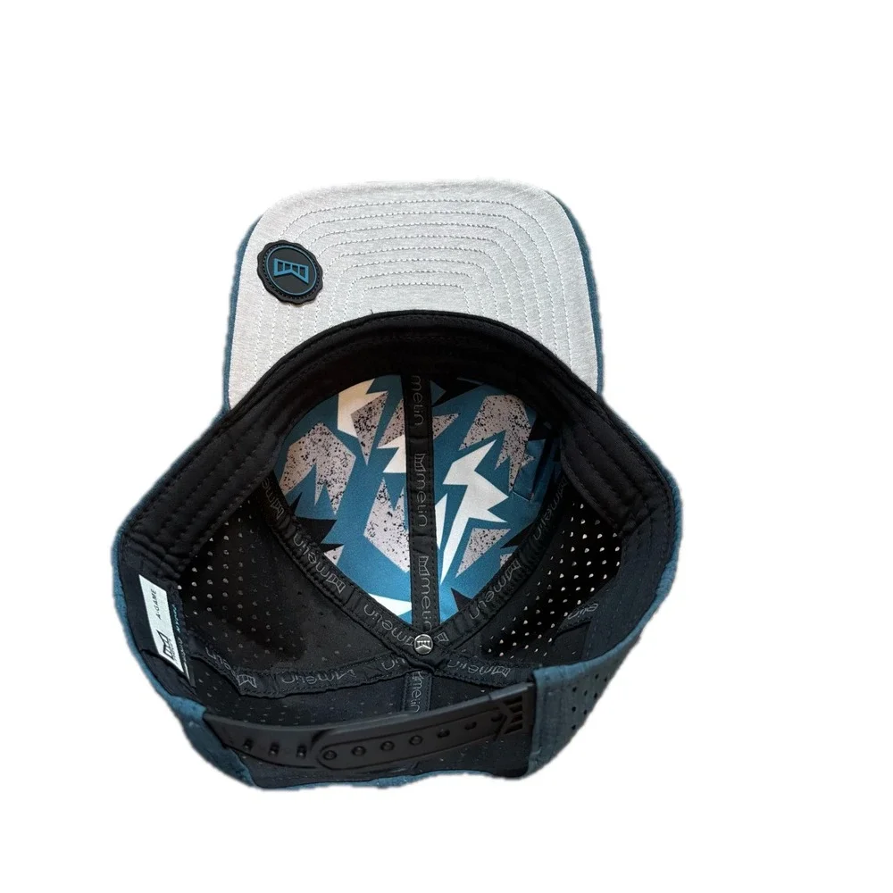 Melin A-Game Hydro Snapback Hat Slate Blue Heather Performance Baseball Cap 58cm